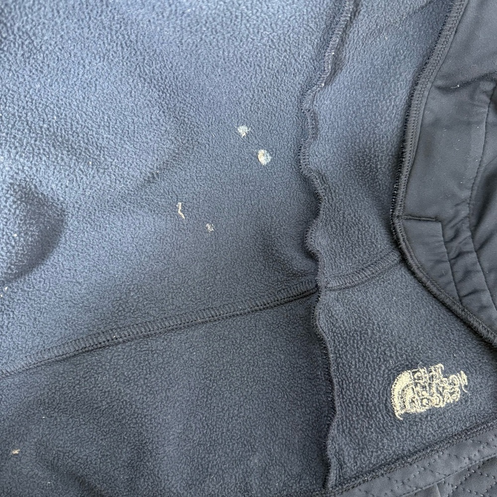 The North Face Caroluna Quilted Hooded Fleece Jacket Coat Blue Size L - Picture 15 of 15